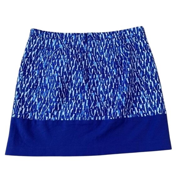 Michael Kors Tie-Dye Print Skirt Women’s Size 8 Blue Midi 17” Length Stretch - Picture 4 of 4